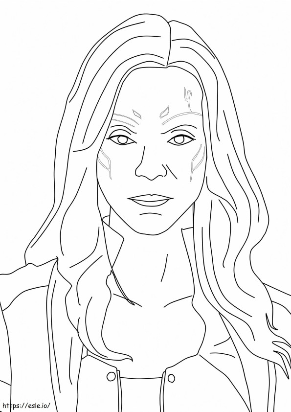 Gamoras Face coloring page