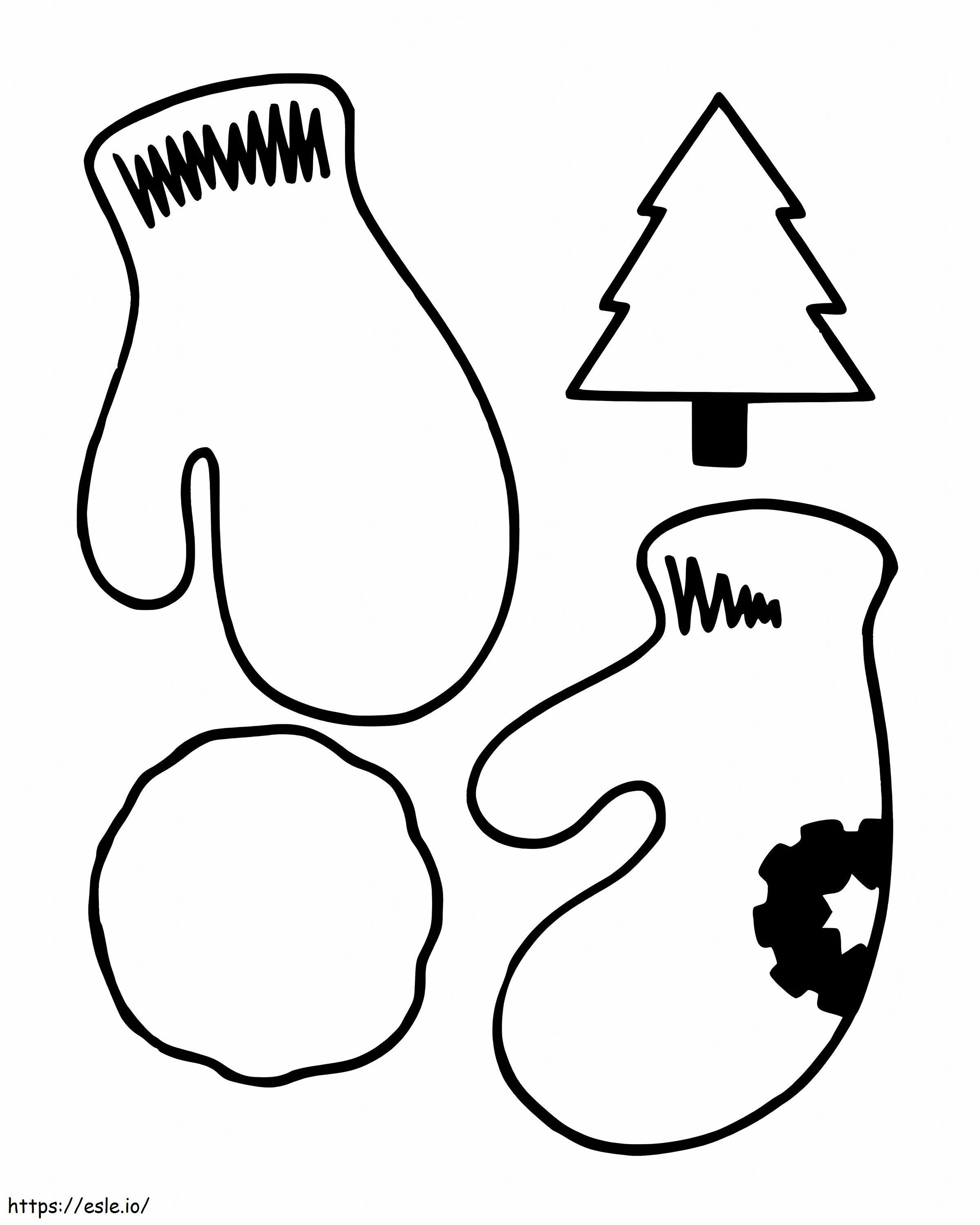 Mittens For Christmas coloring page