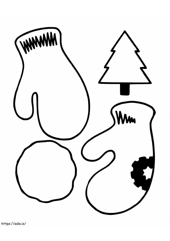 Mittens For Christmas coloring page