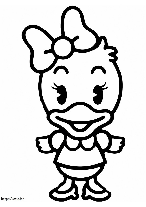 Coloriage Daisy Duck Disney Cuties à imprimer dessin