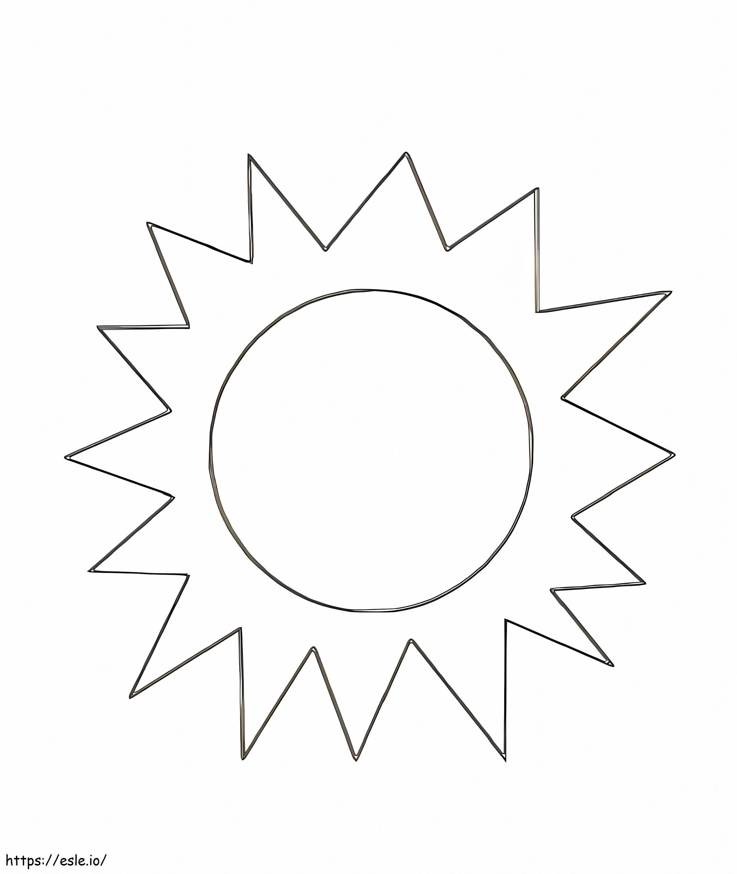 Awesome Sun coloring page