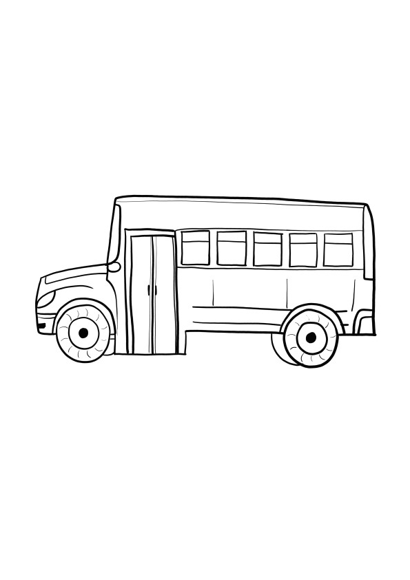 classic bus coloring and printing free