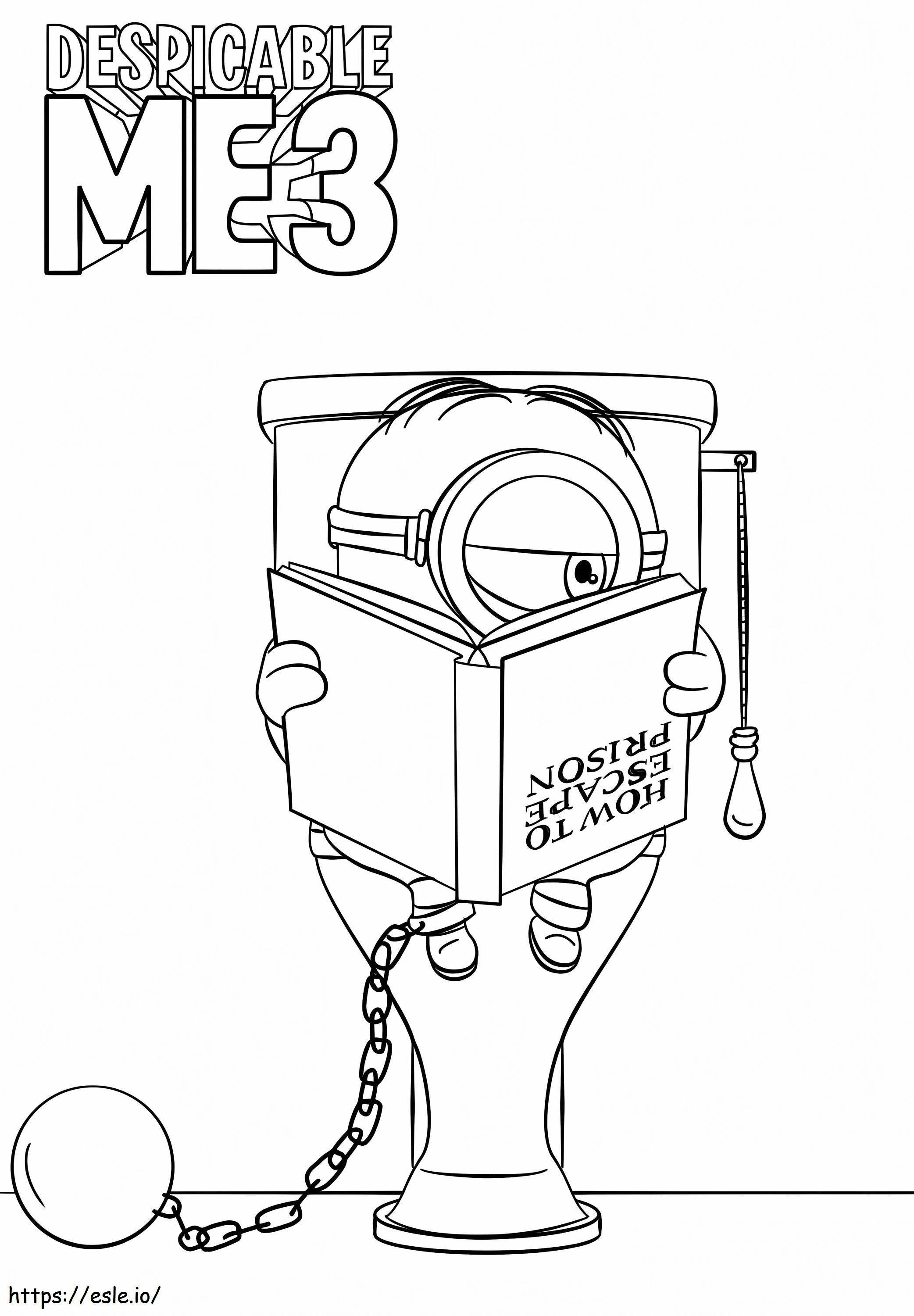Despicable Me 3 Minion In Prison coloring page