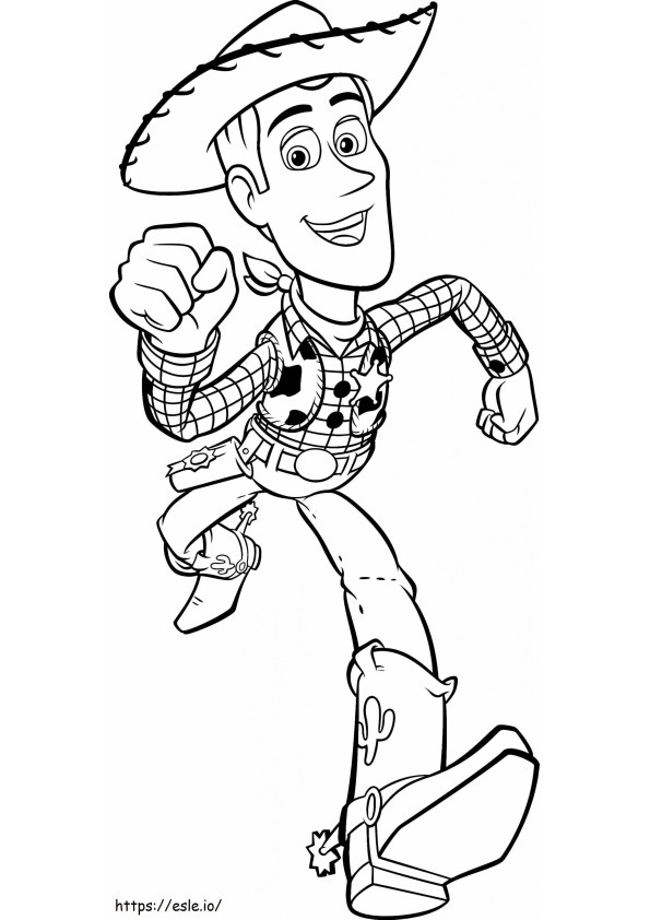 1559875808 Woody Running A4 coloring page