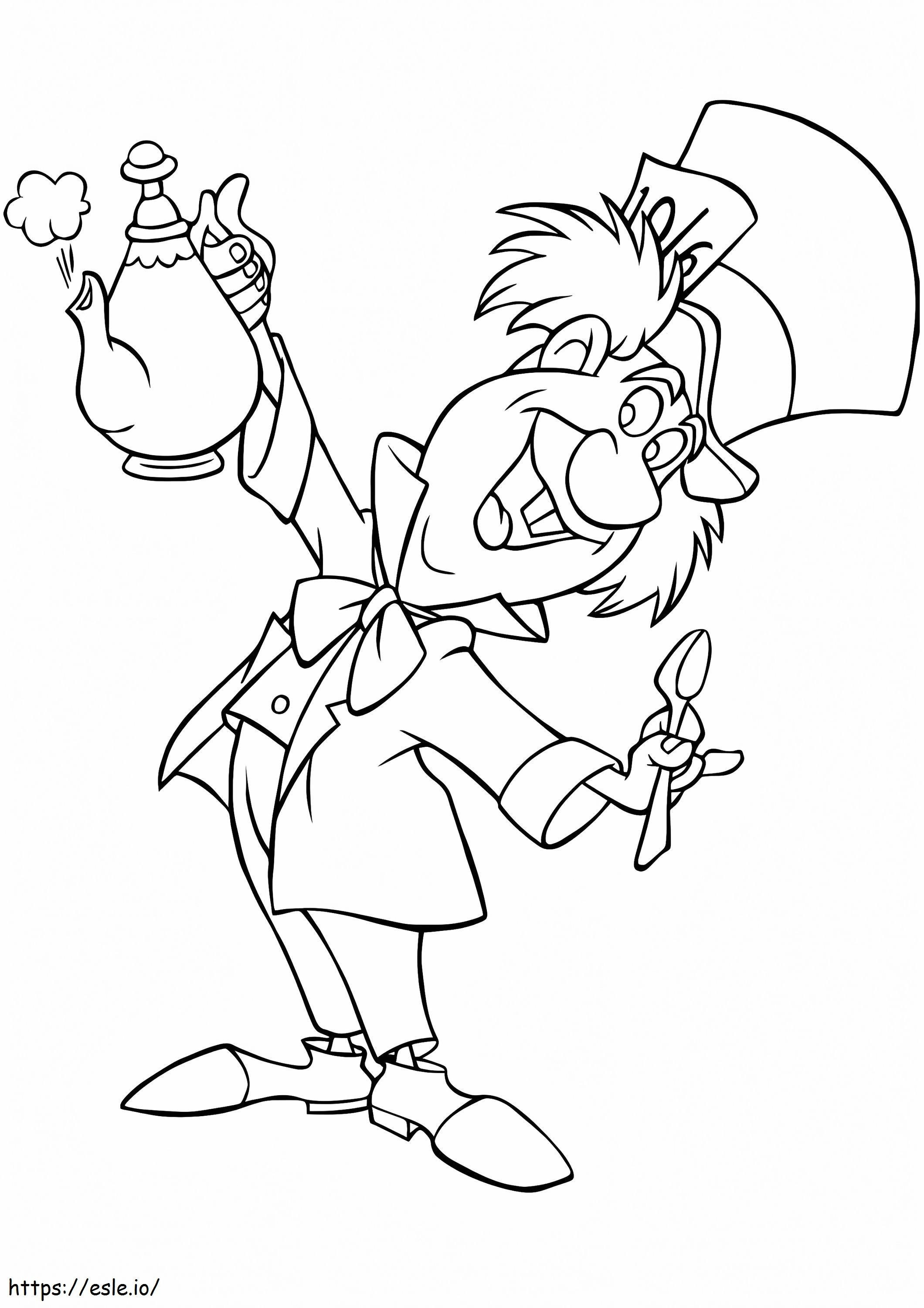 1526974964 A Mad Hatter A4 coloring page