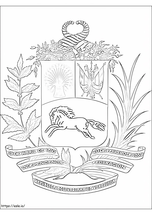 Venezuela-Wappen ausmalbilder
