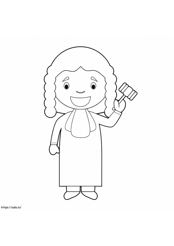 Little Judge coloring page