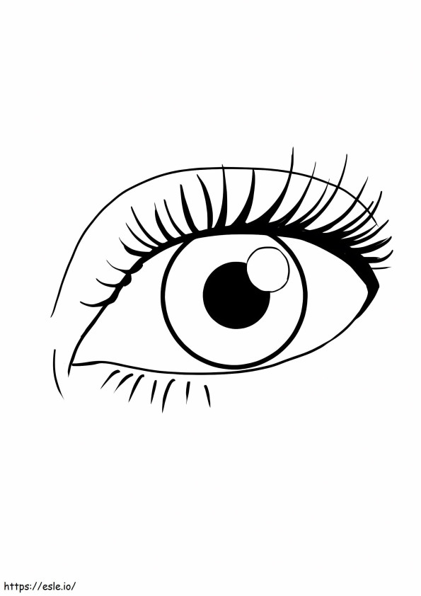 Oko dziewczyny kolorowanka