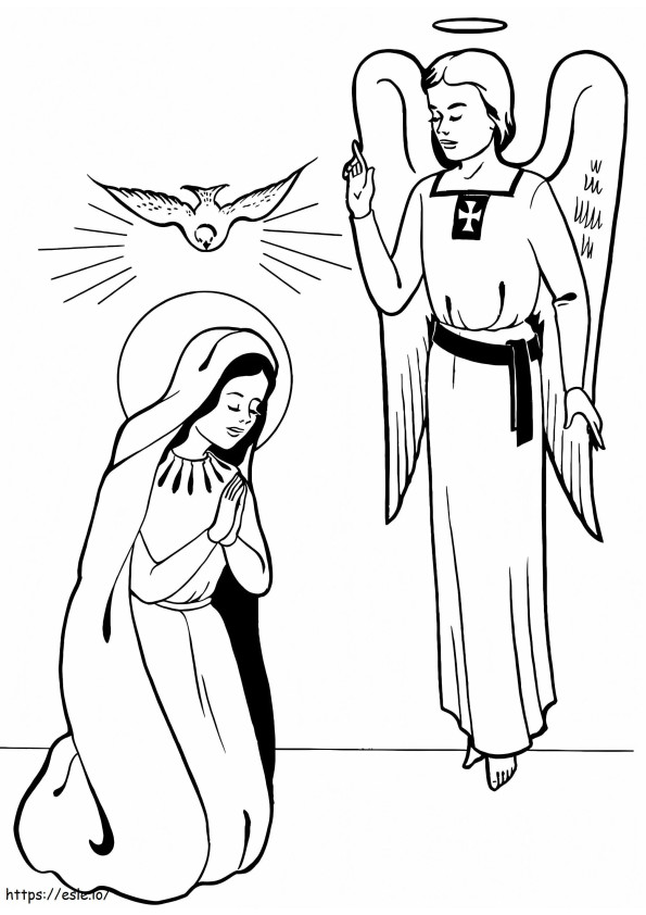 Free Printable Mother Mary coloring page