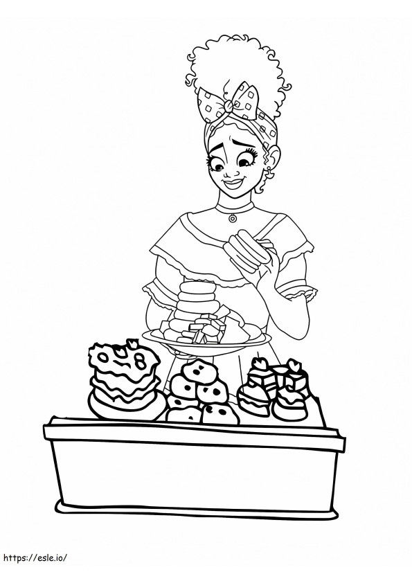 Charm Dolors Madrigal Eating coloring page