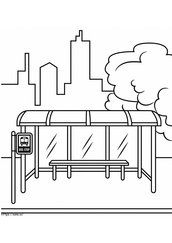 Printable Bus Stop coloring page