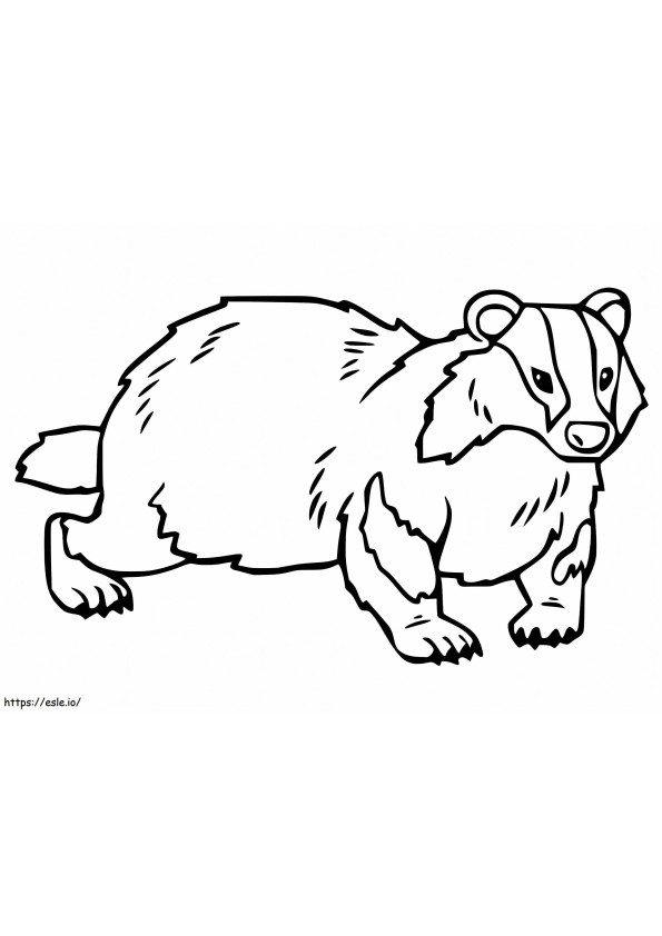 Normal Badger coloring page
