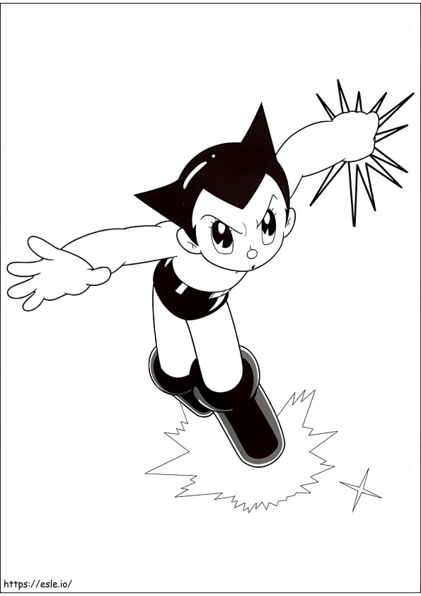 1533609362 Astro Boy Ready To Punch A4 coloring page