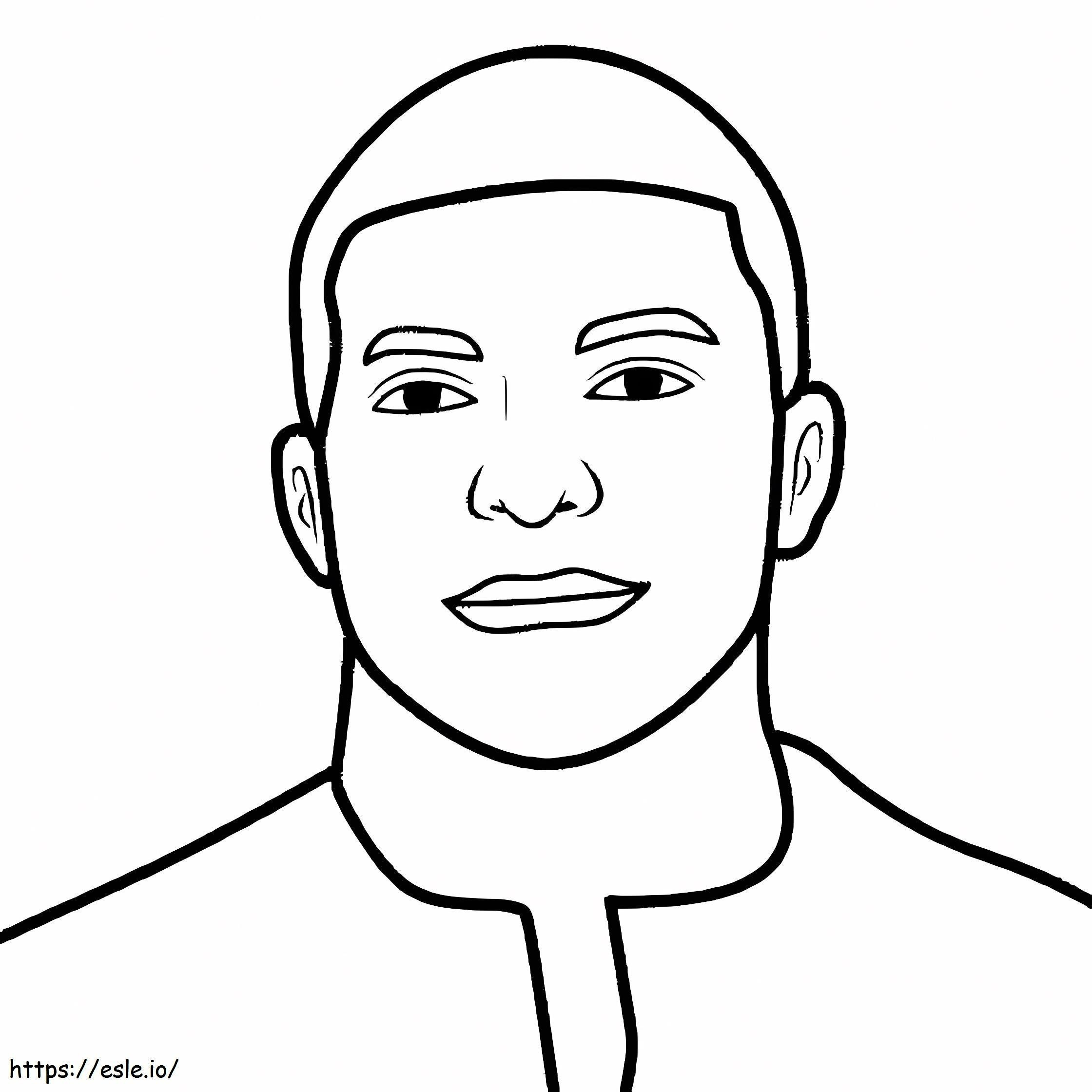Kylian Mbappe 2 coloring page