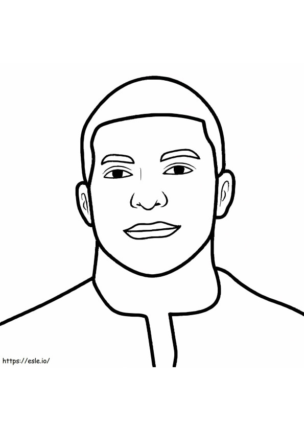 Kylian Mbappe 2 coloring page