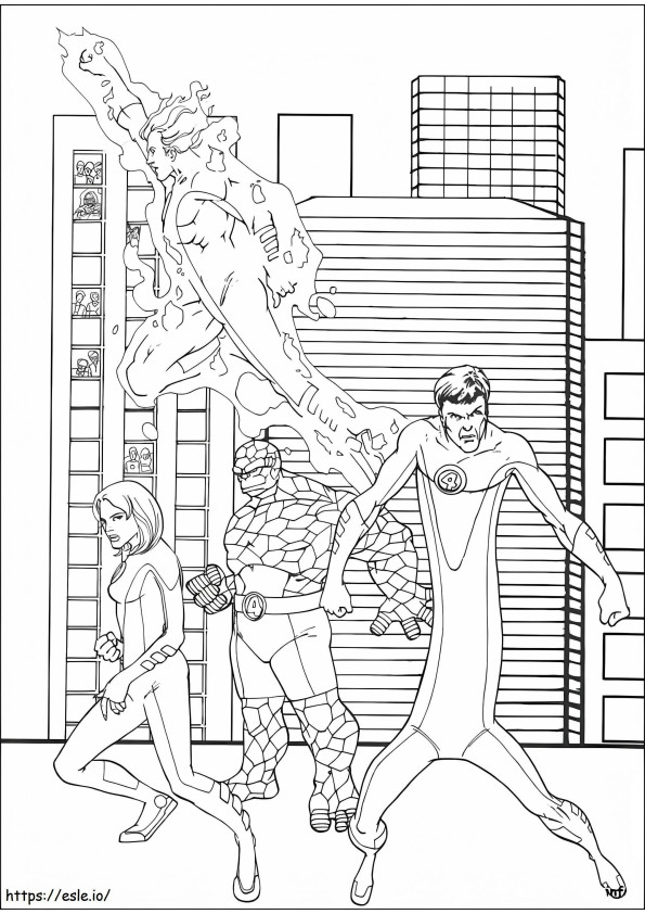 Fantastic Four 3 coloring page