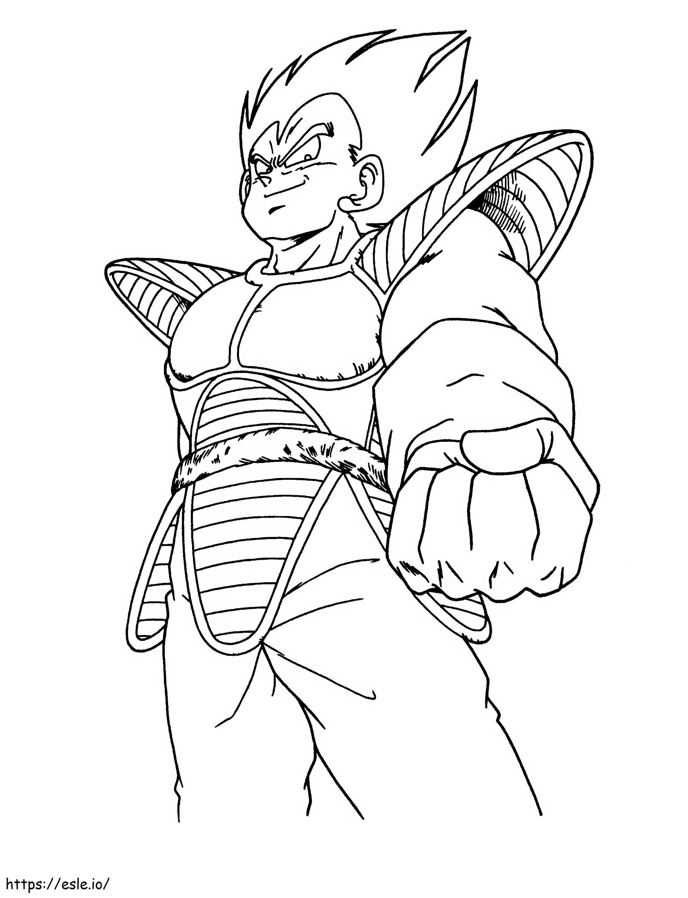 Strong Vegeta Scaled coloring page