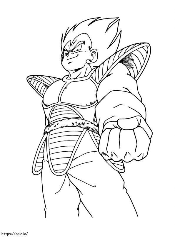 Strong Vegeta Scaled coloring page