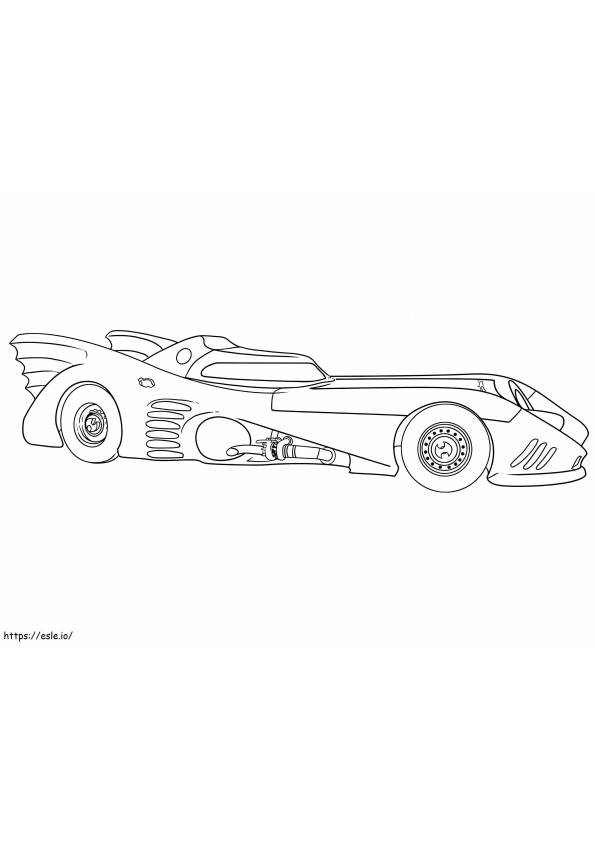 Awesome Batmobile coloring page