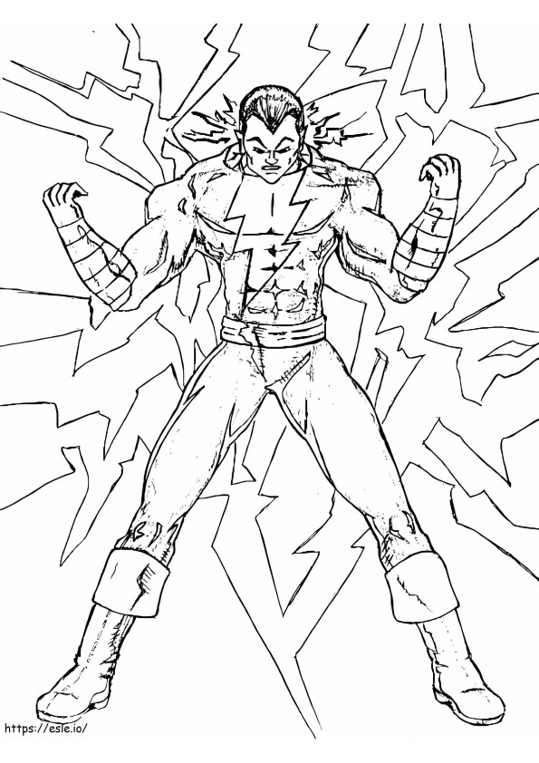 Black Adam Is Powerful coloring page