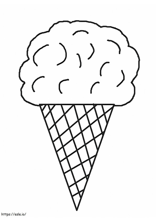 Înghețată simplă de colorat