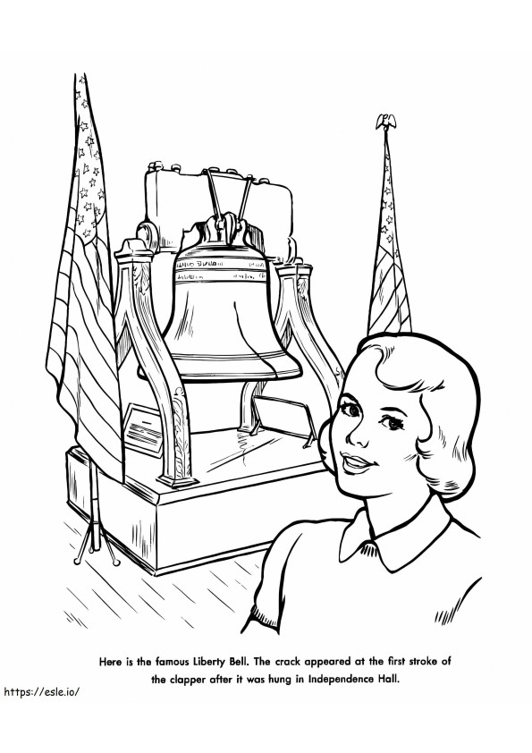 Liberty Bell Memorial Day coloring page