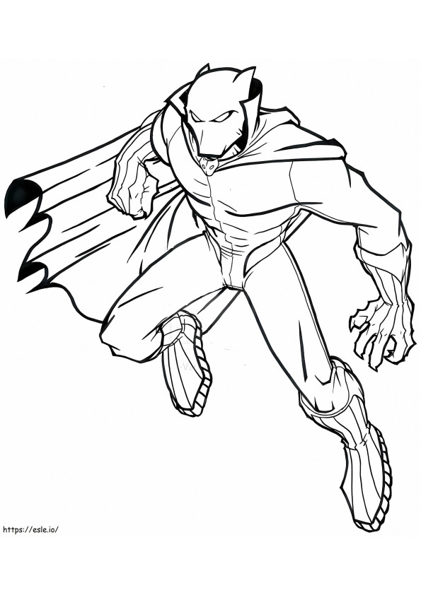 Coldly Black Panther coloring page