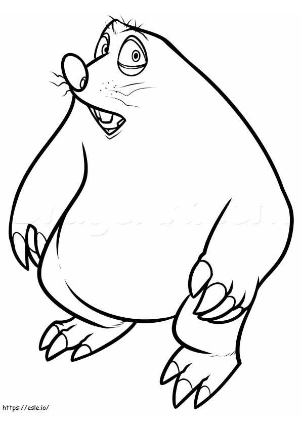 Mole From The Nut Job coloring page