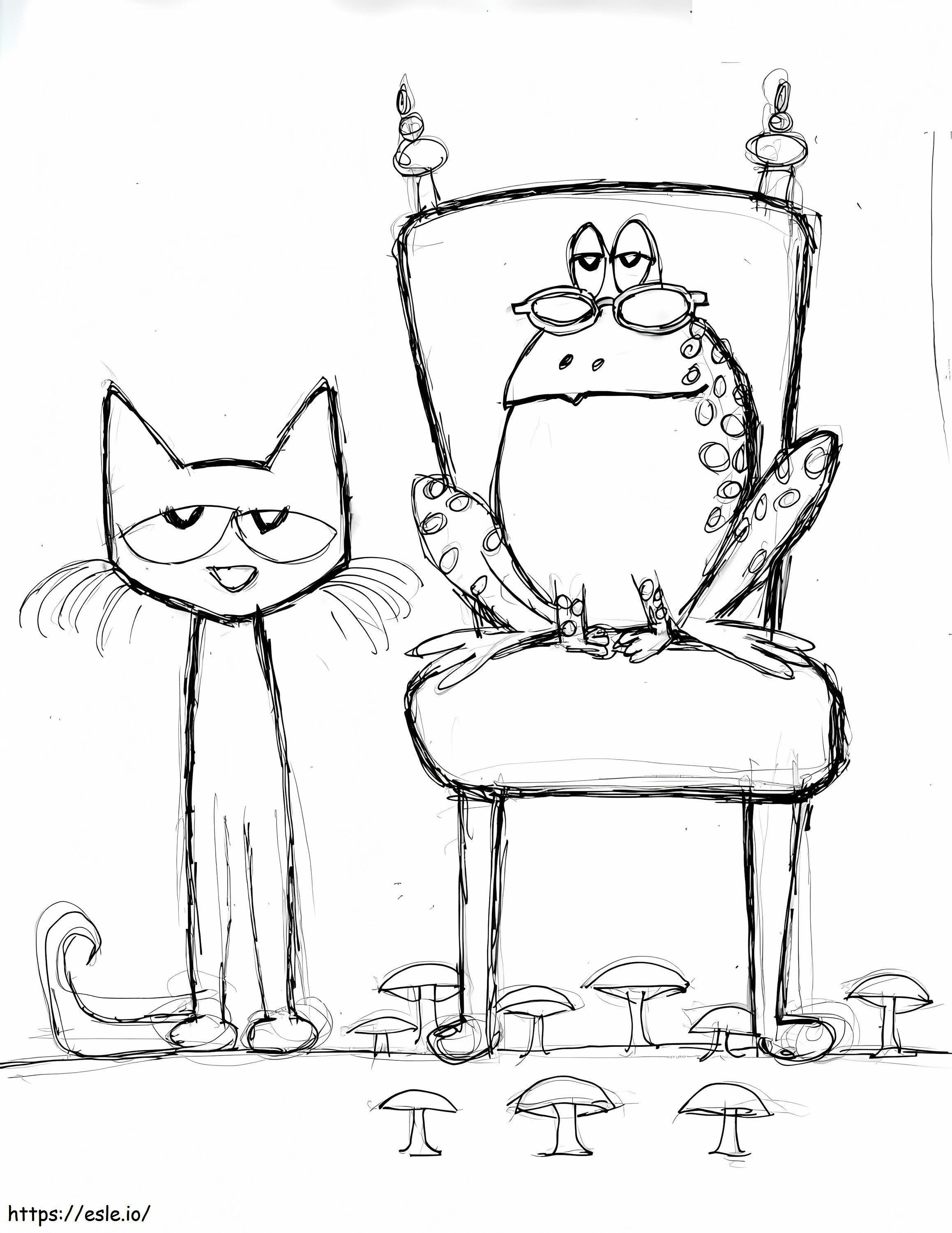 Sketsa Pete Si Kucing 1 Gambar Mewarnai