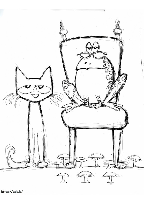Sketch Pete The Cat 1 coloring page