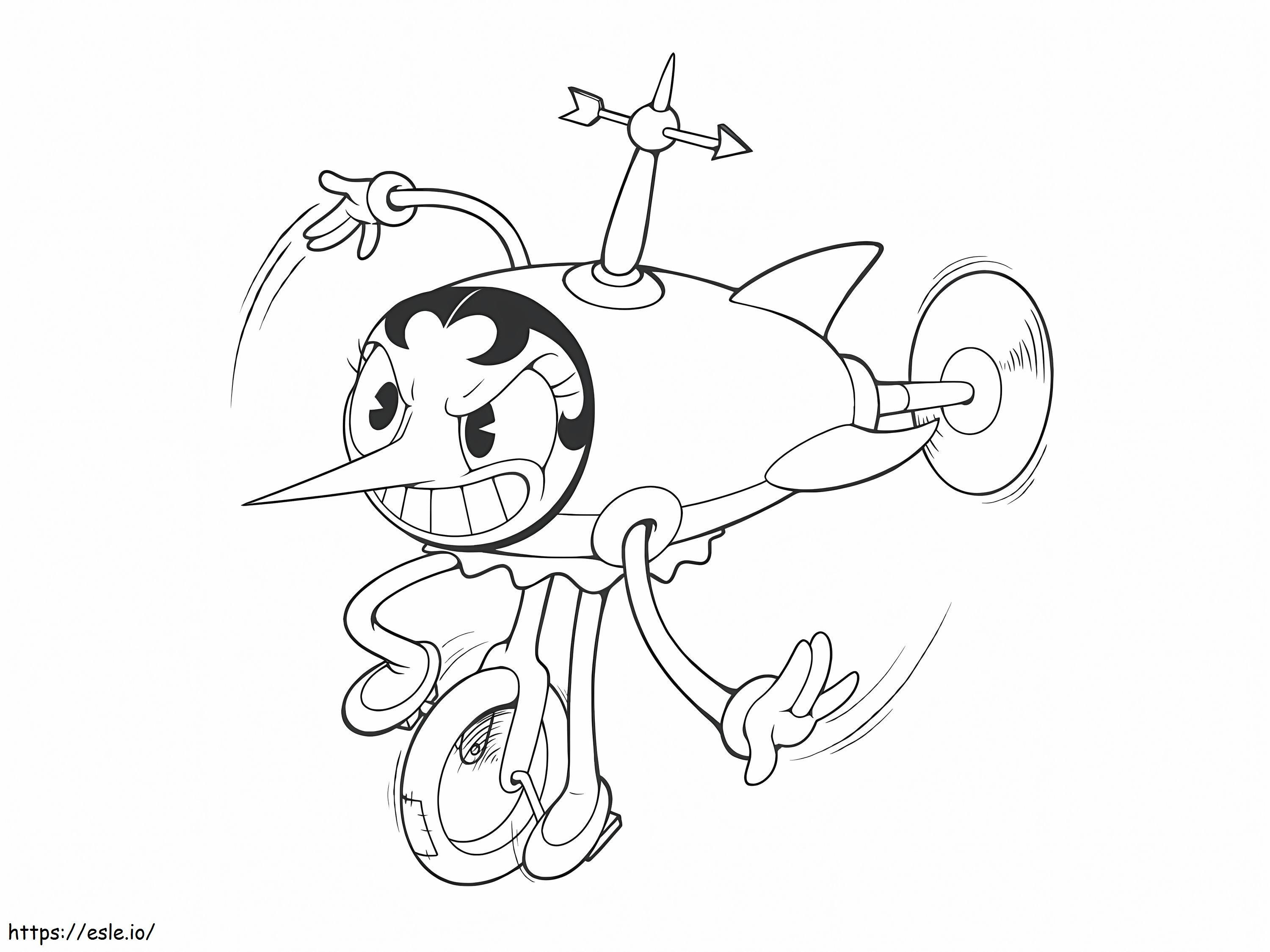 Cuphead Mosquito Hilda Berg coloring page