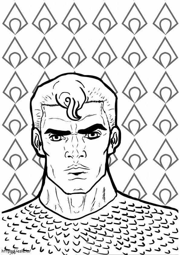 Aquaman kasvot värityskuva