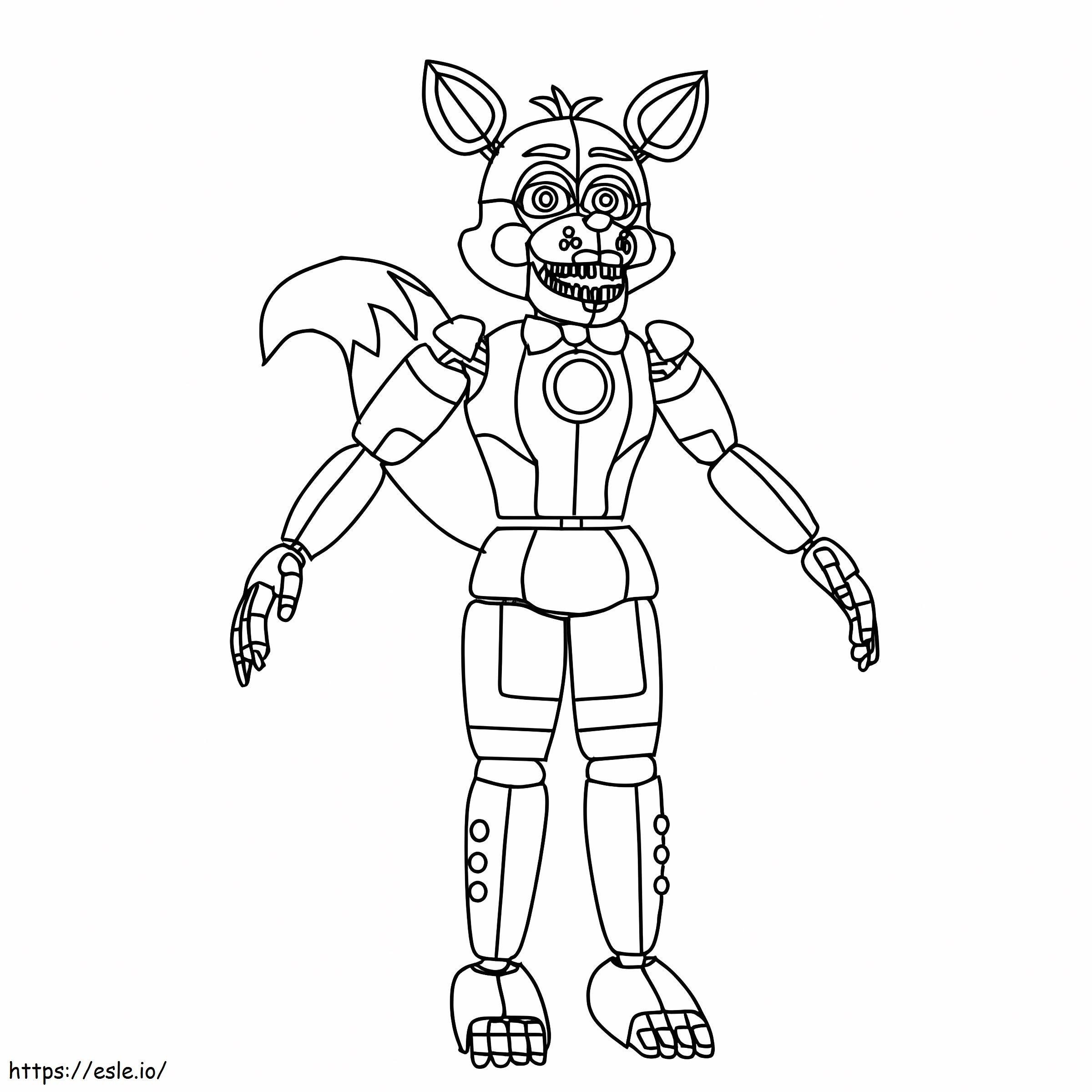 FNAF Characters Foxy coloring page