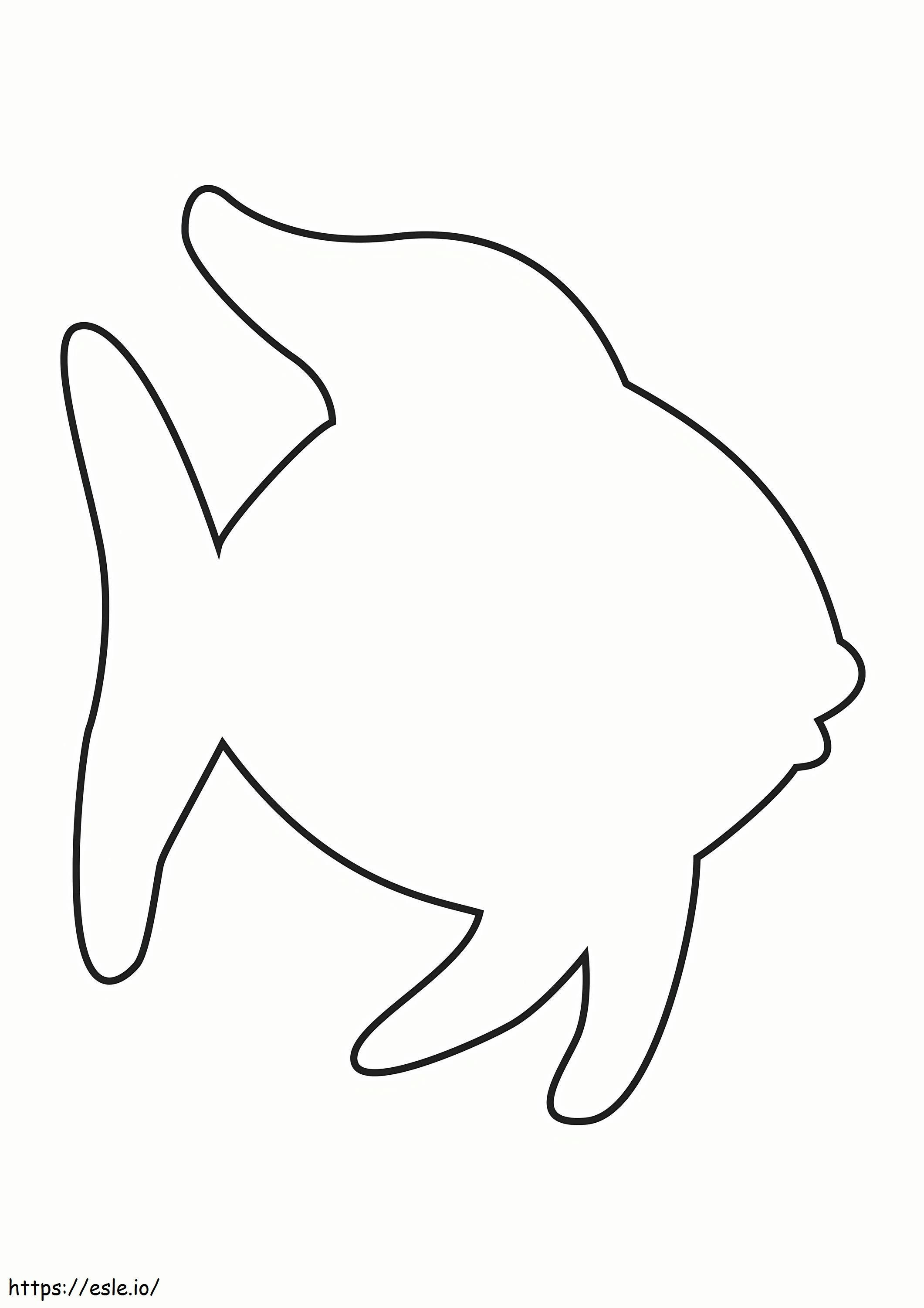 Easy Scaled Rainbow Fish coloring page