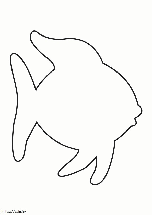 Kolay Ölçekli Gökkuşağı Balığı boyama