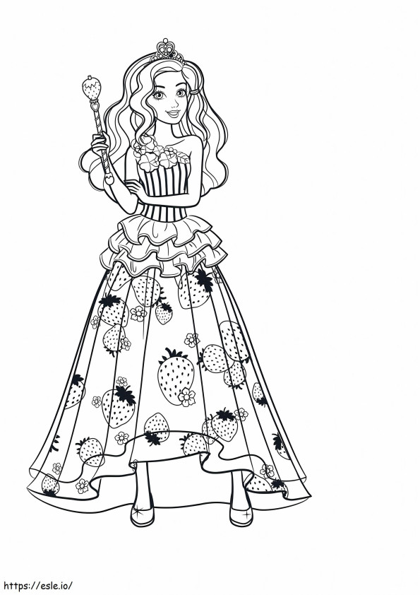 Barbie Princess Candy coloring page