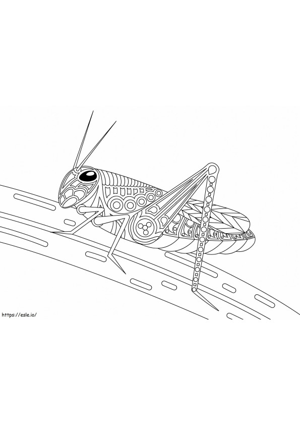 Monochrome Grasshopper coloring page