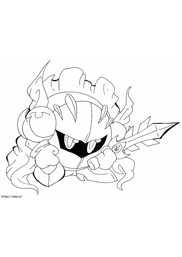 Meta Knight 6 coloring page