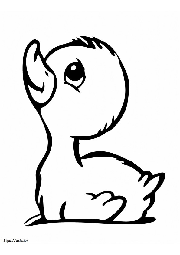 Duckling 3 coloring page