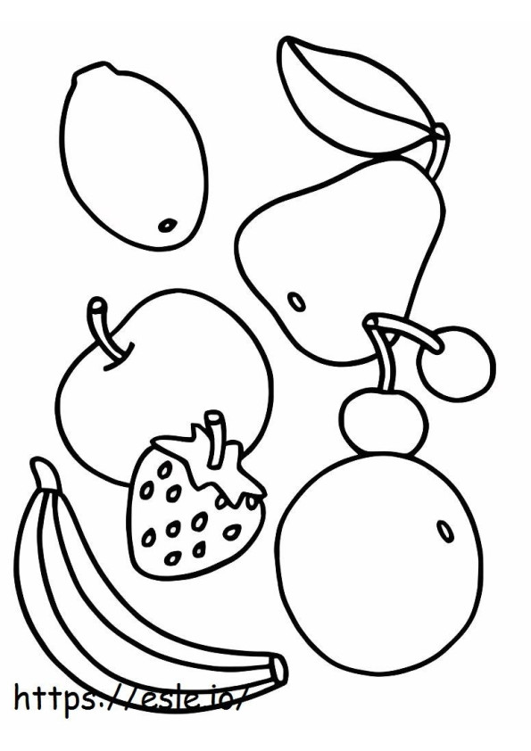 Perfect Fruits coloring page