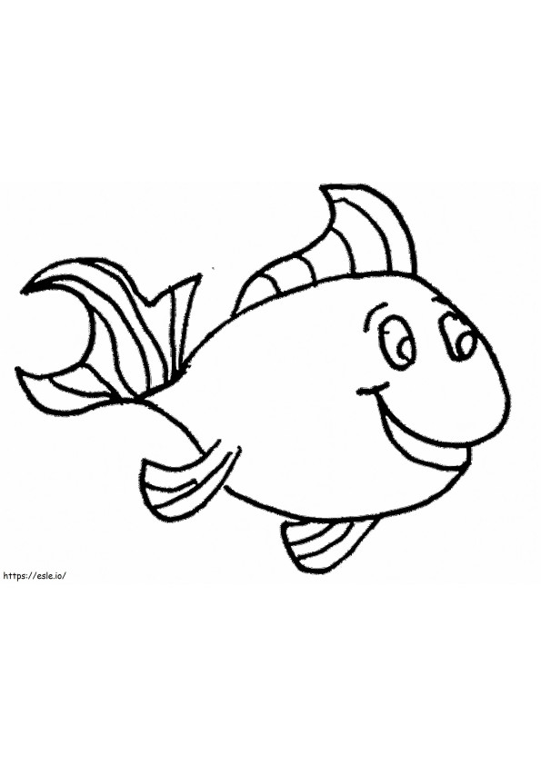 Urocza rybka dla 1-letnich dzieci kolorowanka