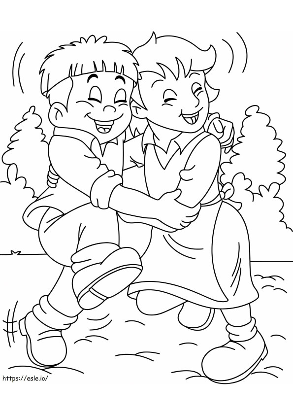 Boys Best Friends coloring page