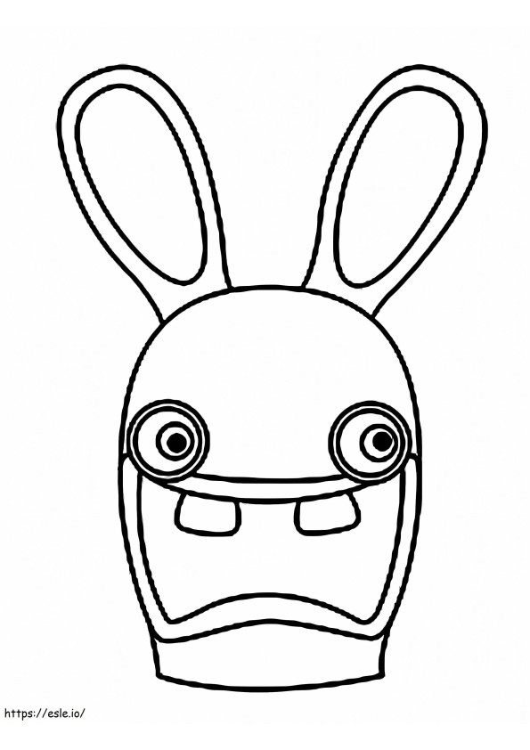 Raving Rabbids Head coloring page