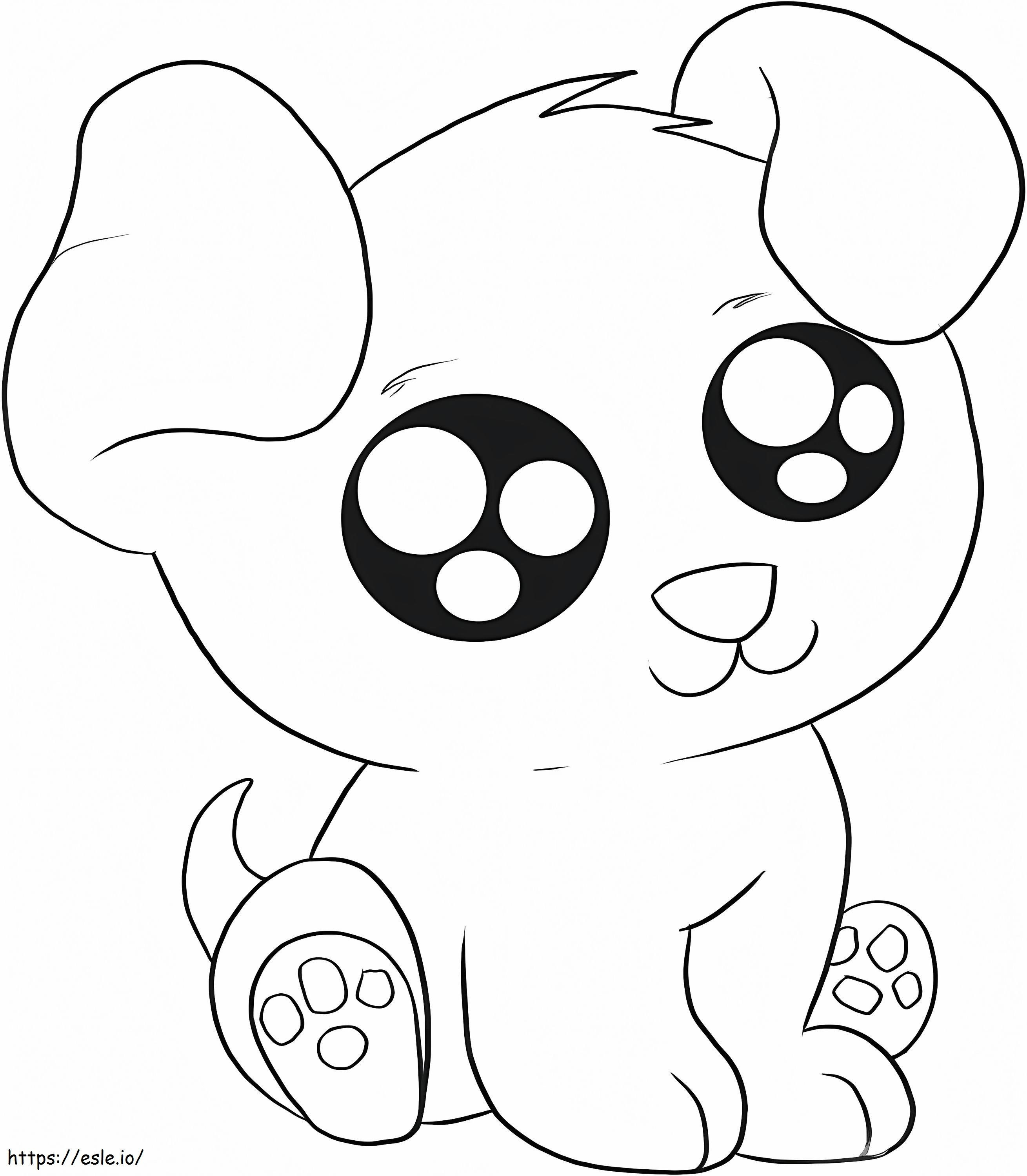 Puppy With Big Eyes coloring page