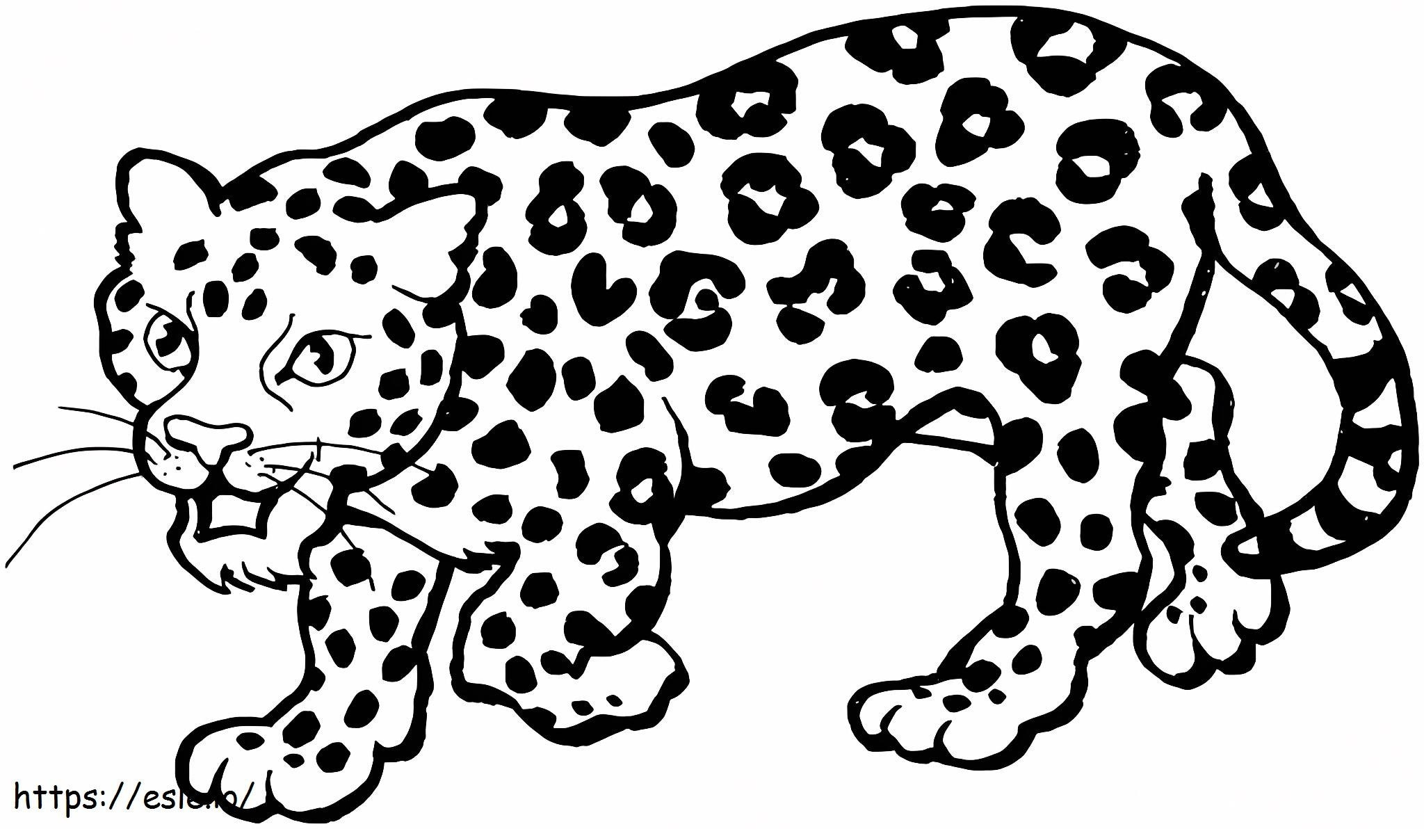 Leopardo semplice da colorare