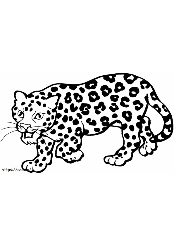 leopardo sencillo para colorear