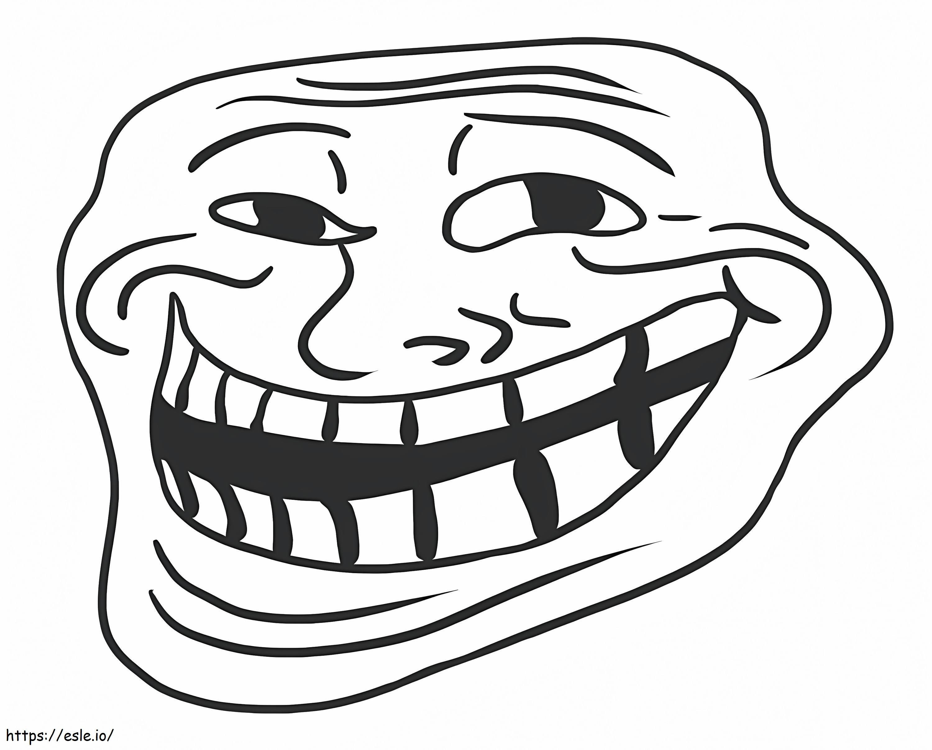 HD Troll Face coloring page