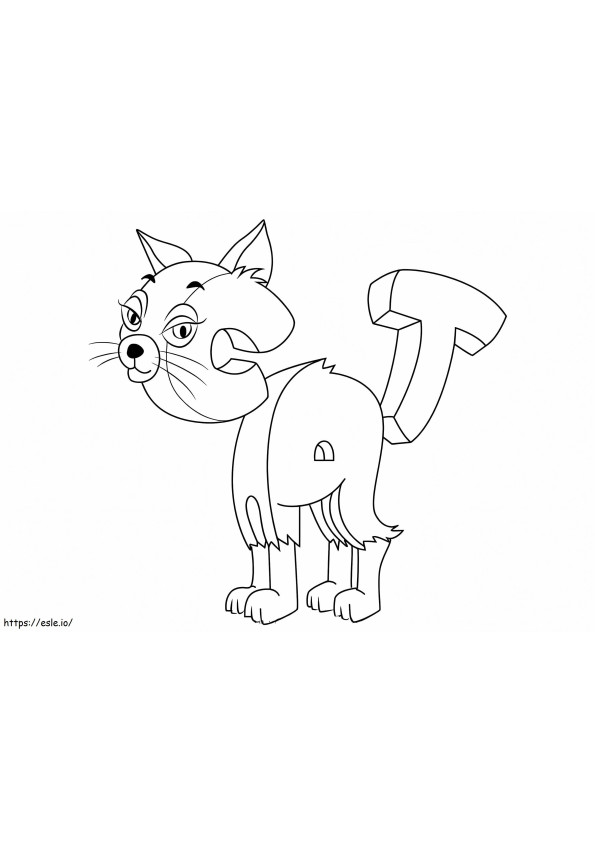 Wordwold Cat coloring page