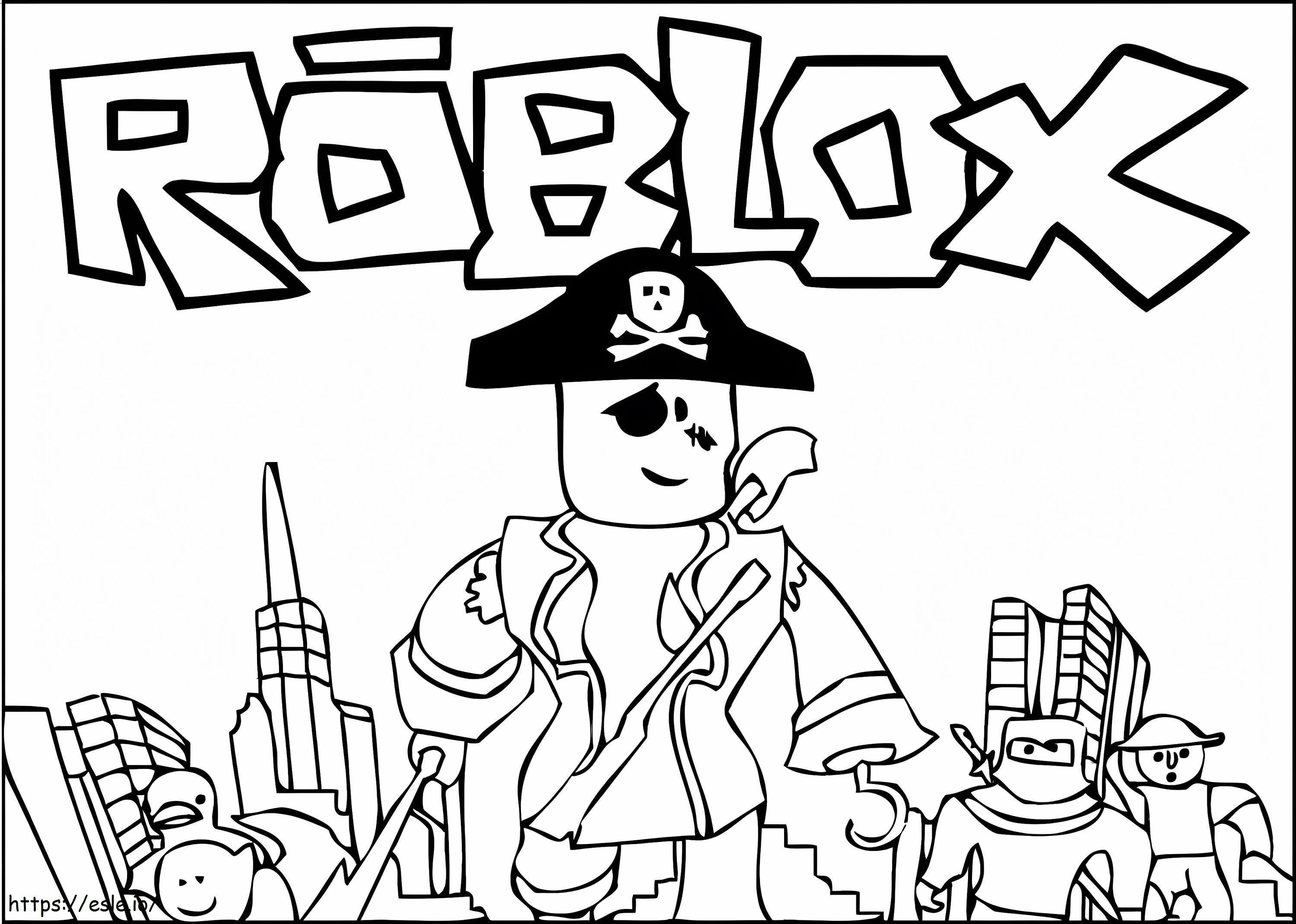 Pirata Roblox para colorear