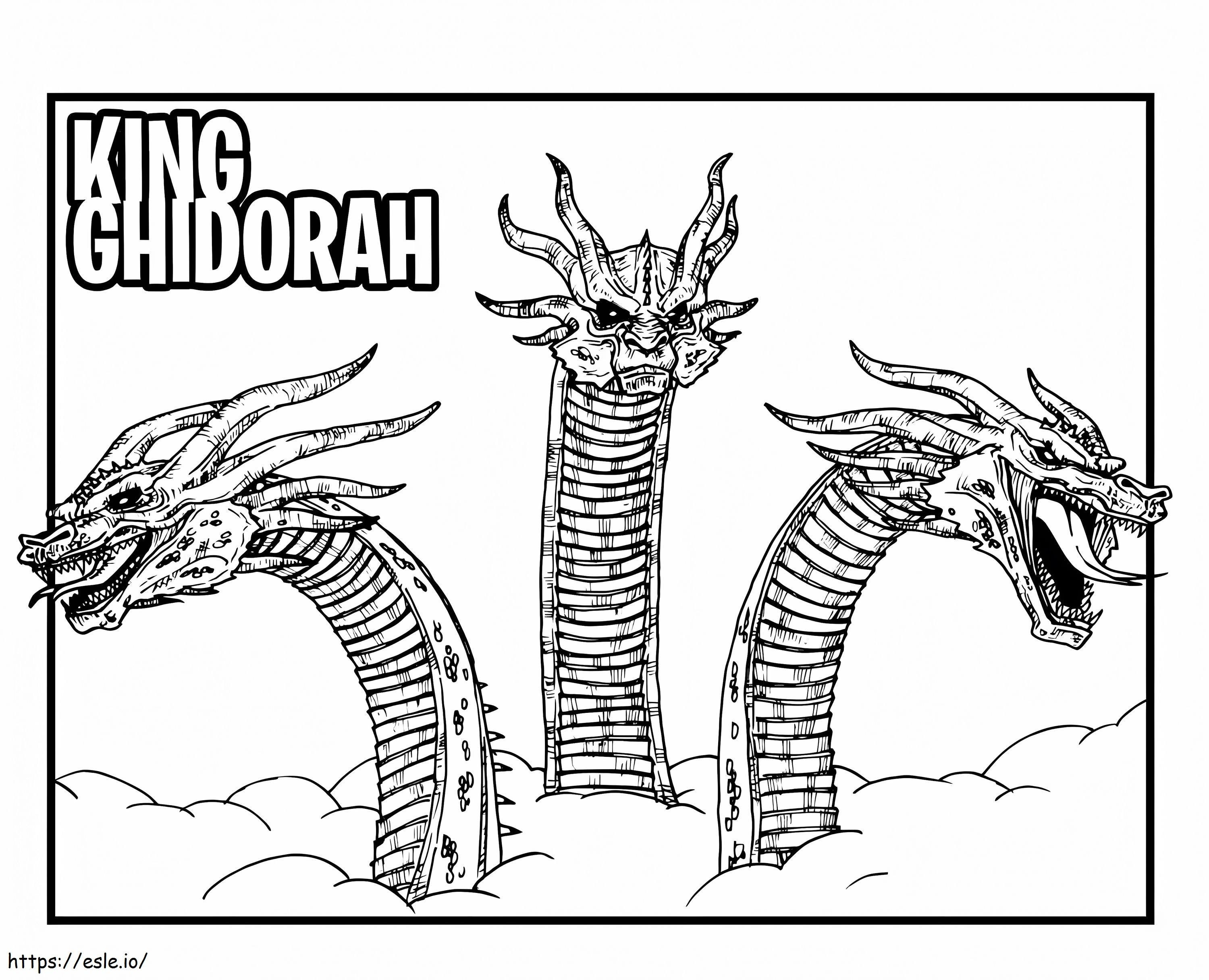 Dear Adult Ghidorah coloring page